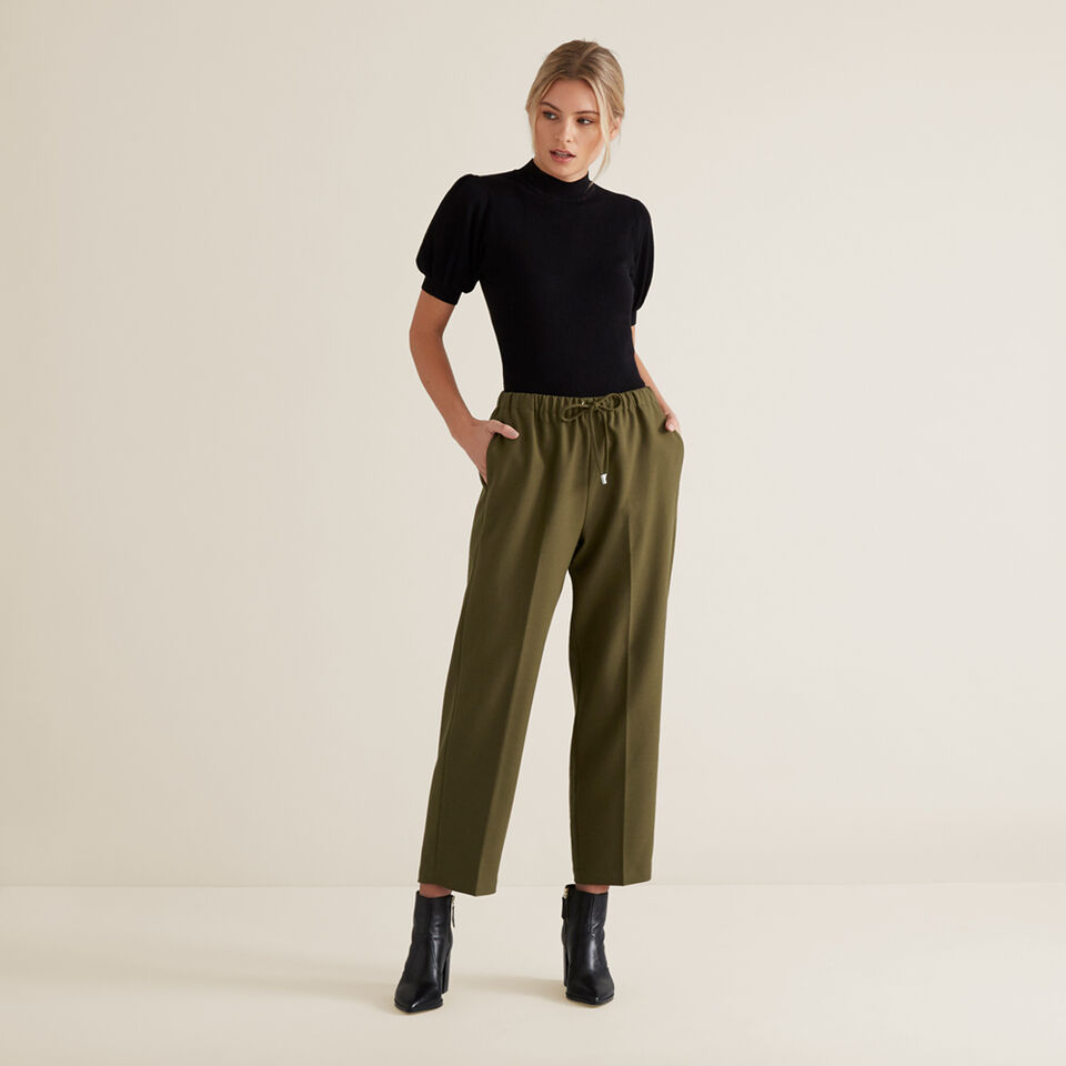 Slim Leg Drawcord Pant  