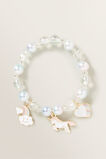 Pearl Unicorn Charm Bracelet    hi-res