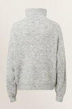 Zip Funnel Sweater  Grey Marle  hi-res