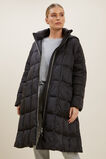 Quilted A-Line Puffer Jacket  Black  hi-res