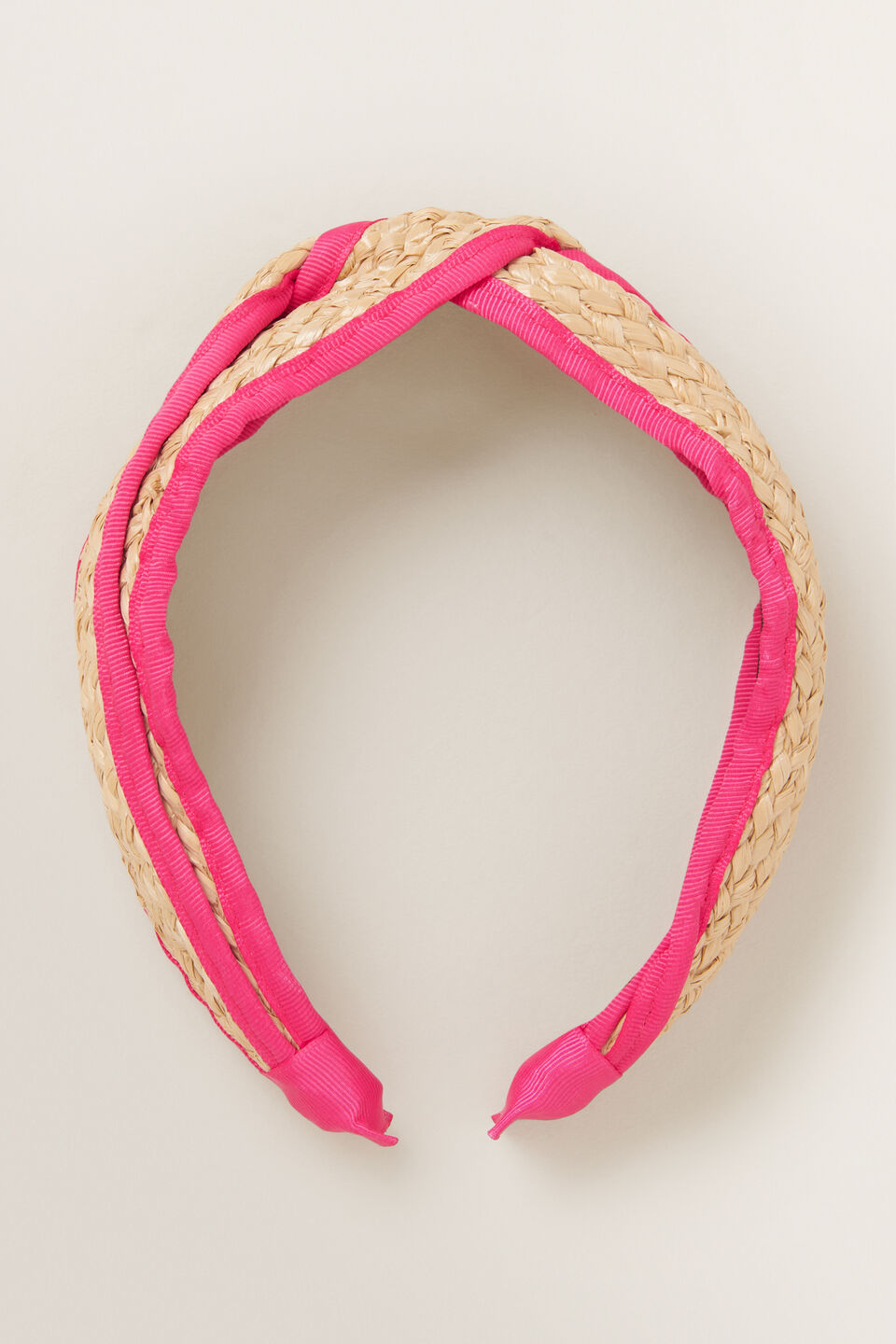 Straw Pink Trim Headband  