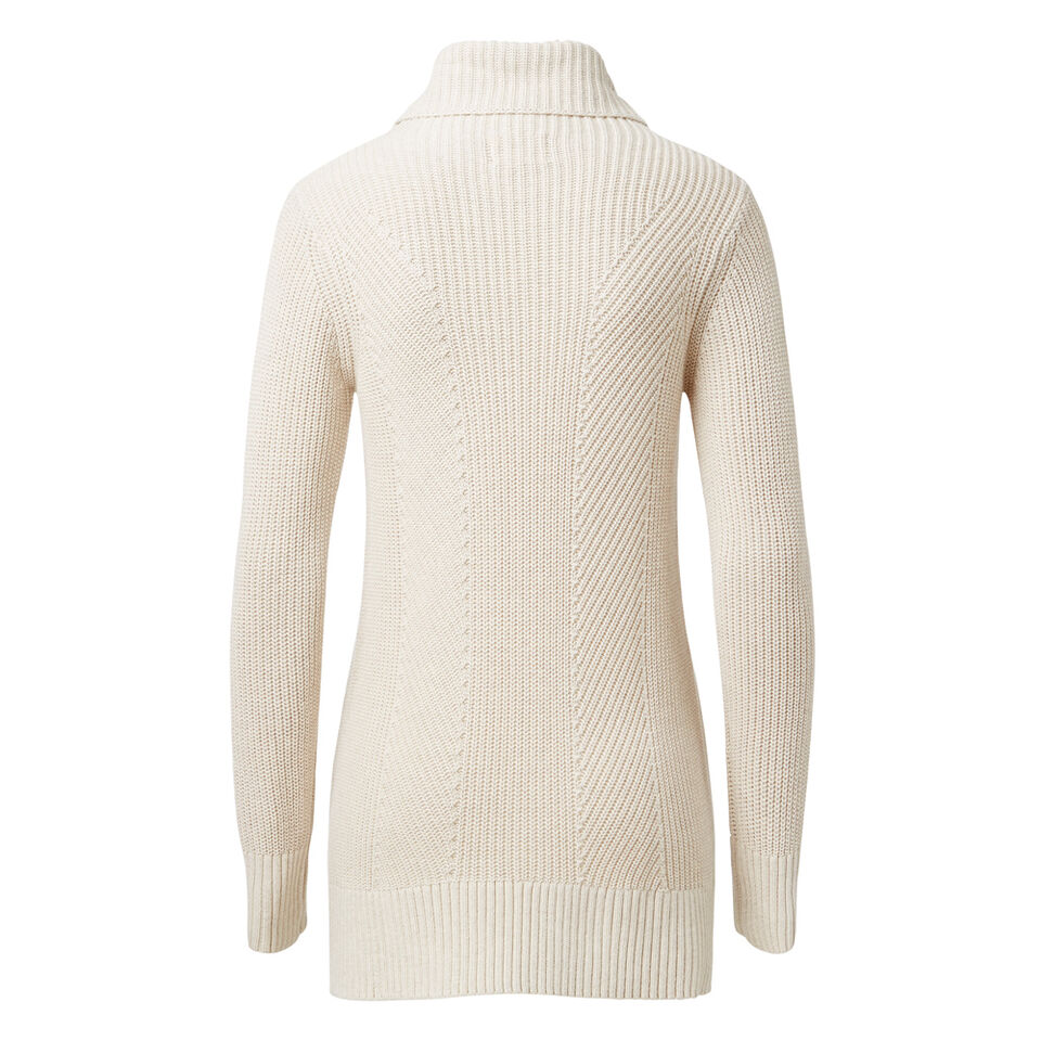 Dipped Roll Neck Sweater  