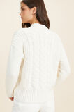 Cable Front Sweater  Cloud Cream  hi-res