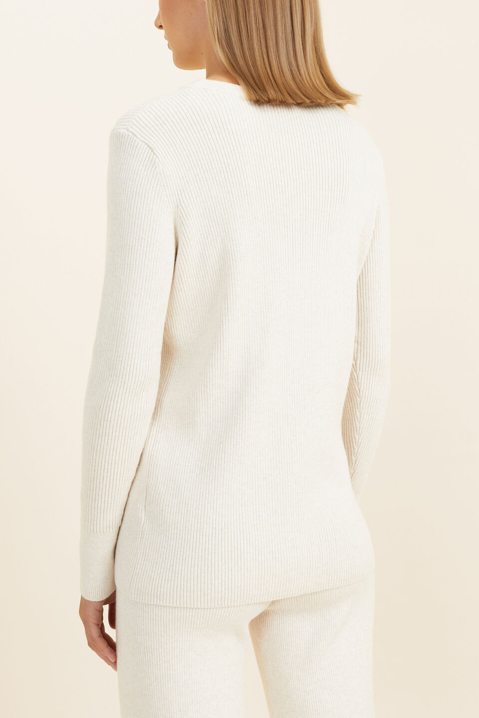 Relaxed Knit Sweater  Oat Marle