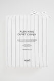 Alba King Duvet Cover  Black Stripe  hi-res