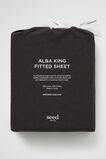 Alba Double Fitted Sheet  Charcoal  hi-res