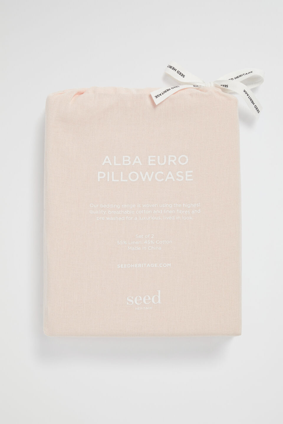 Alba Euro Pillowcase  Blush