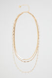 Bead Dangle Necklace  White  hi-res