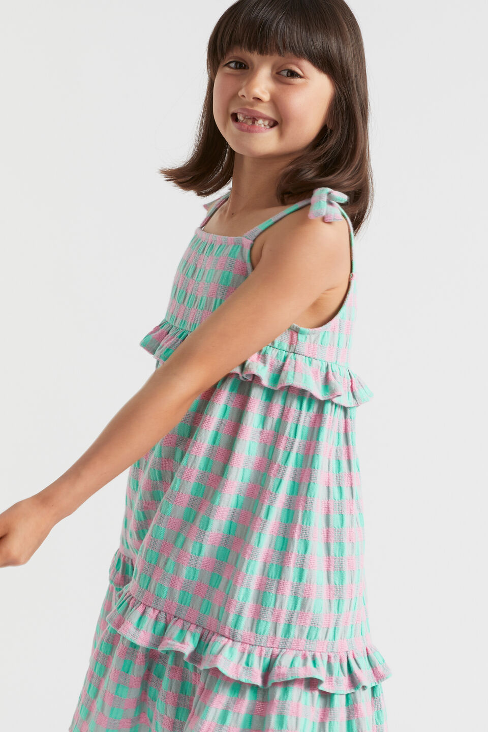 Gingham Dress  Candy Pink