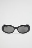 Goldie Oval Sunglasses  Black  hi-res