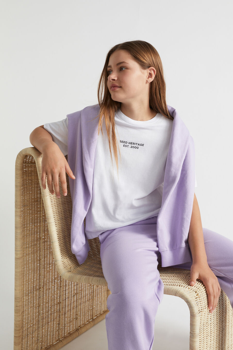 Embroidered Sweat  Lilac