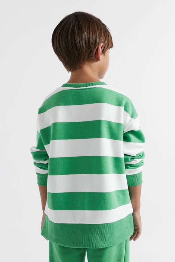 Core Logo Sweat  Apple Green Stripe  hi-res