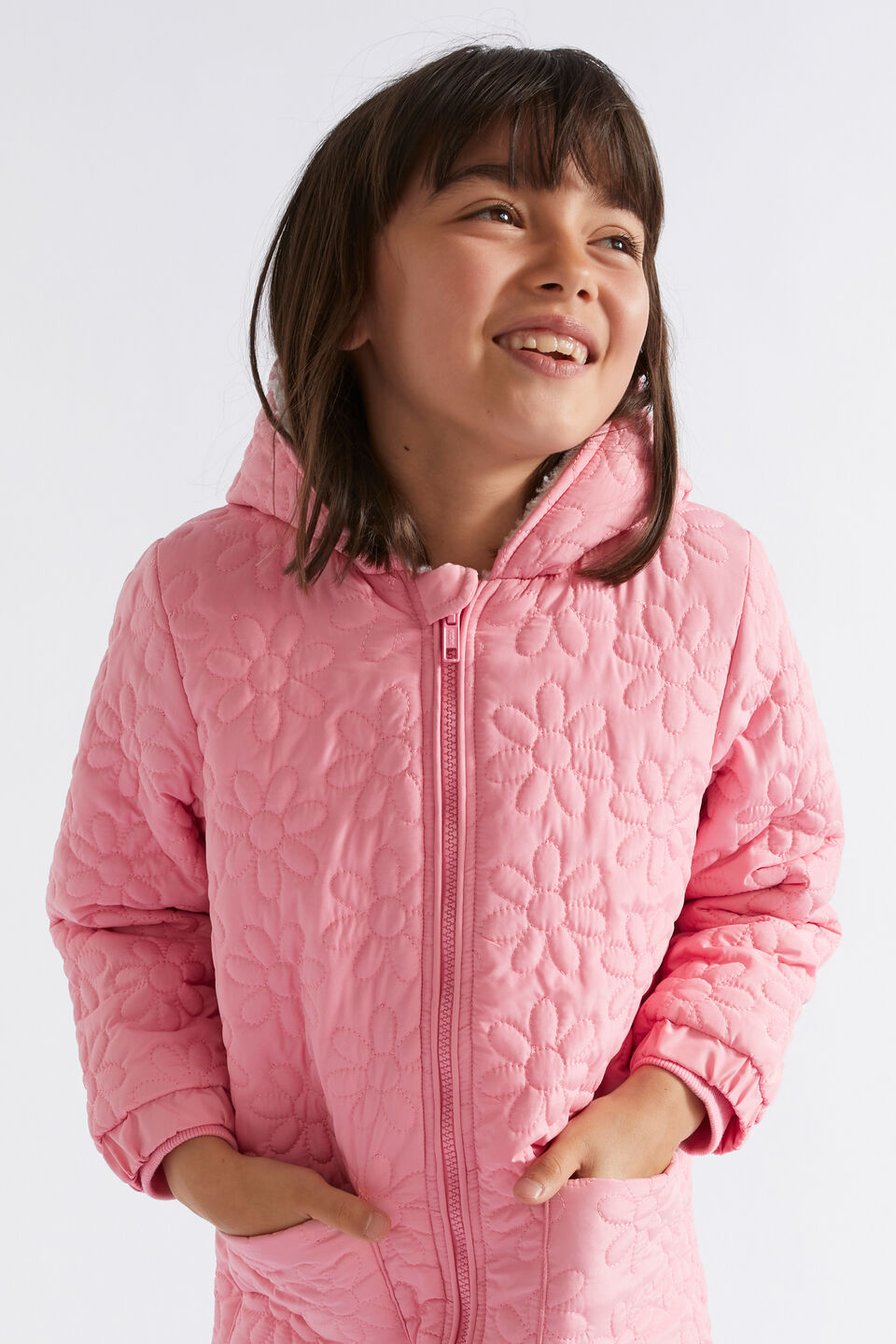 Daisy Quilted Anorak  Camelia