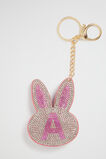 Bunny Initial Keyring  A  hi-res