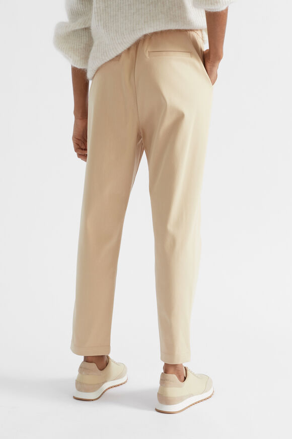 Elasticated Tapered Leg Pant  Champagne Beige  hi-res