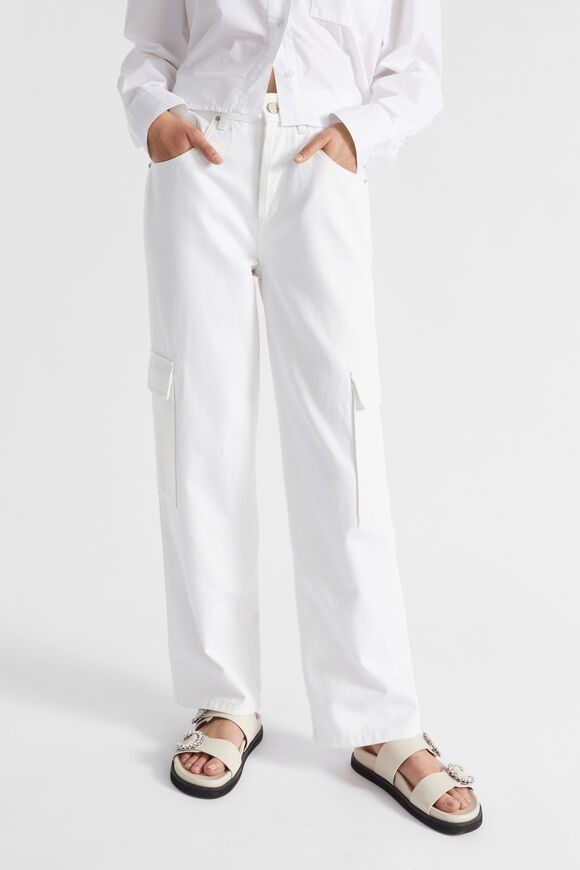 Denim Cargo Pant  Cloud Cream  hi-res