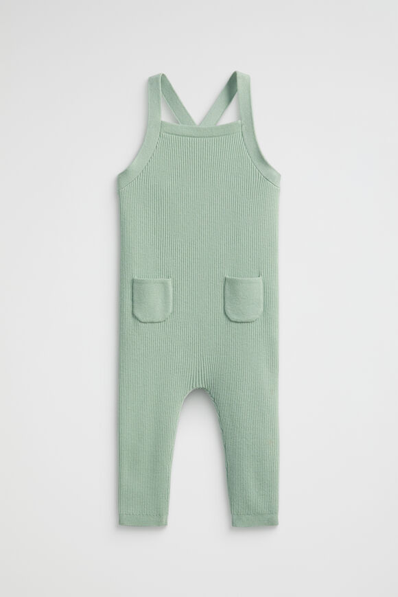 Rib Knit Overall  Sage  hi-res