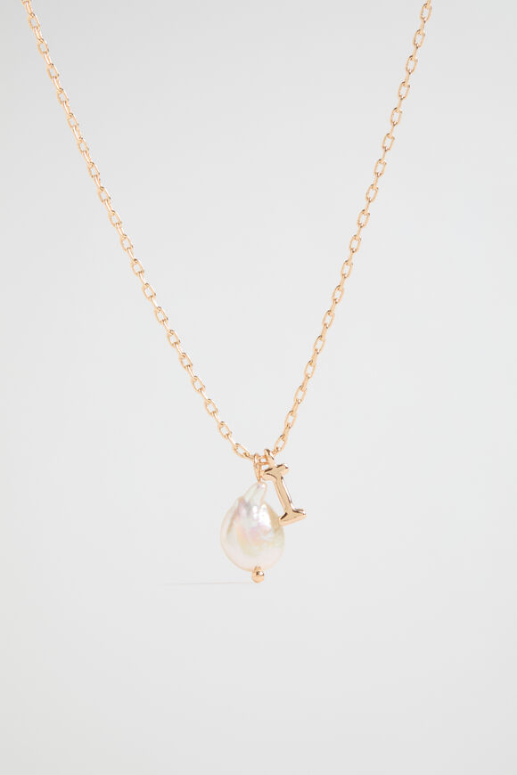 Pearl Alphabet Necklace  I  hi-res