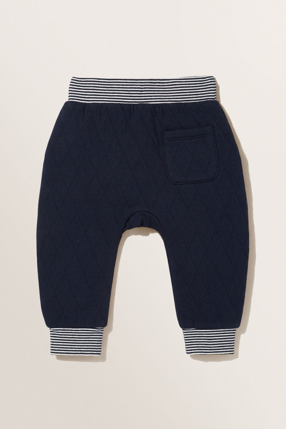 Quilted Trackpant  Midnight Blue