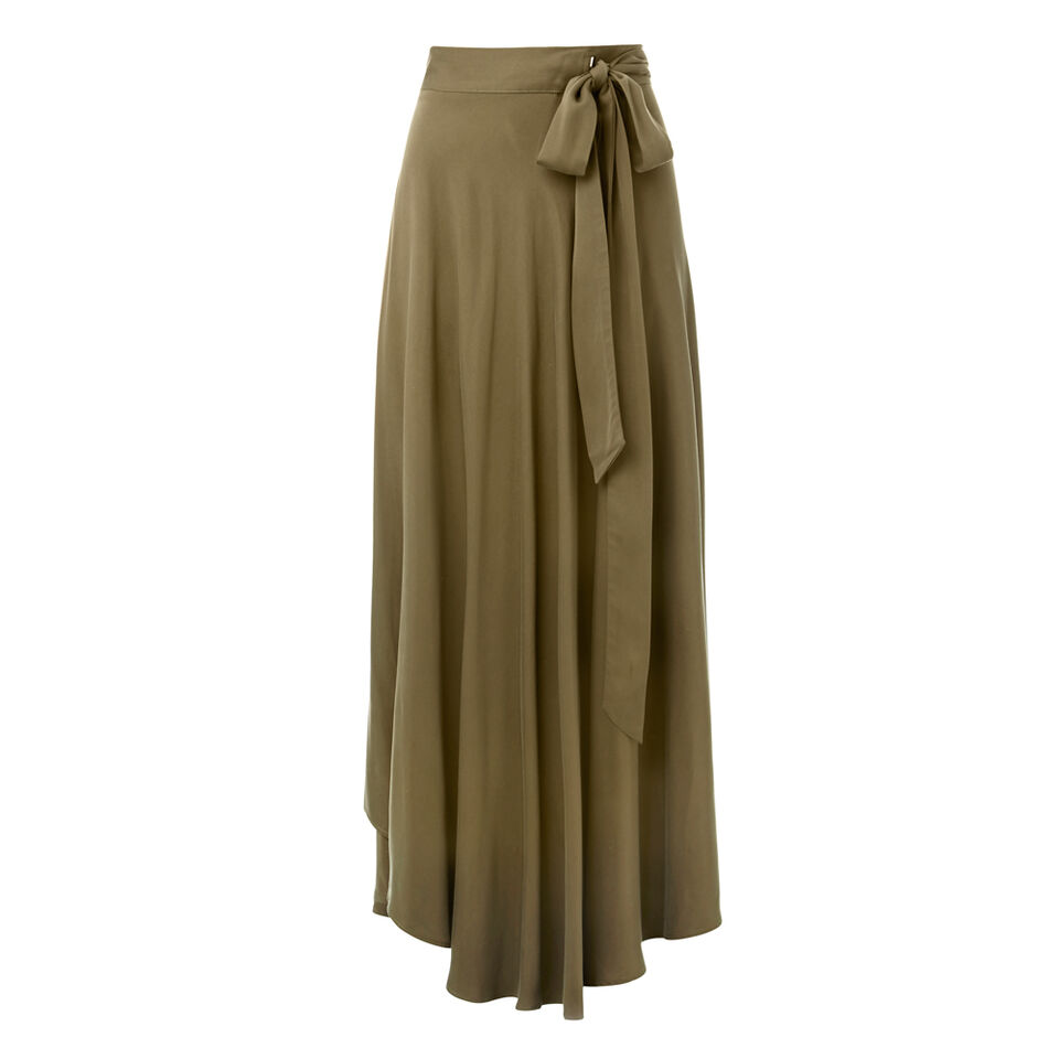 Olive Wrap Skirt  