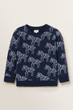 Zebra Sweater  Midnight Blue  hi-res