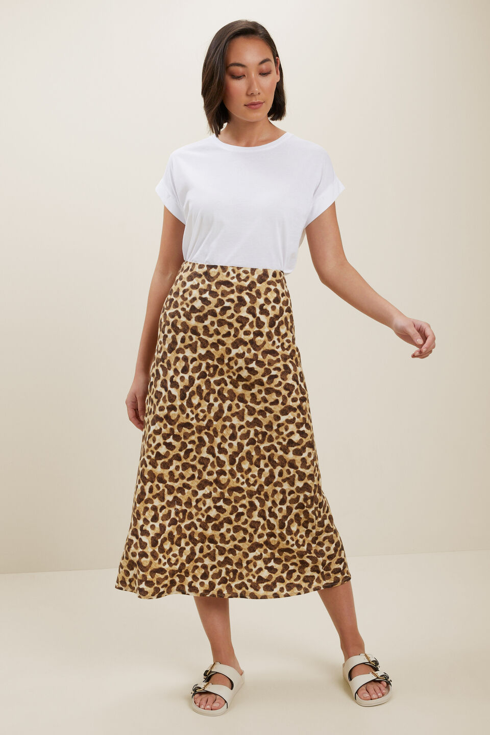 Leopard Slip Skirt  Leopard