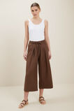 Linen Culottes  Russet Brown  hi-res