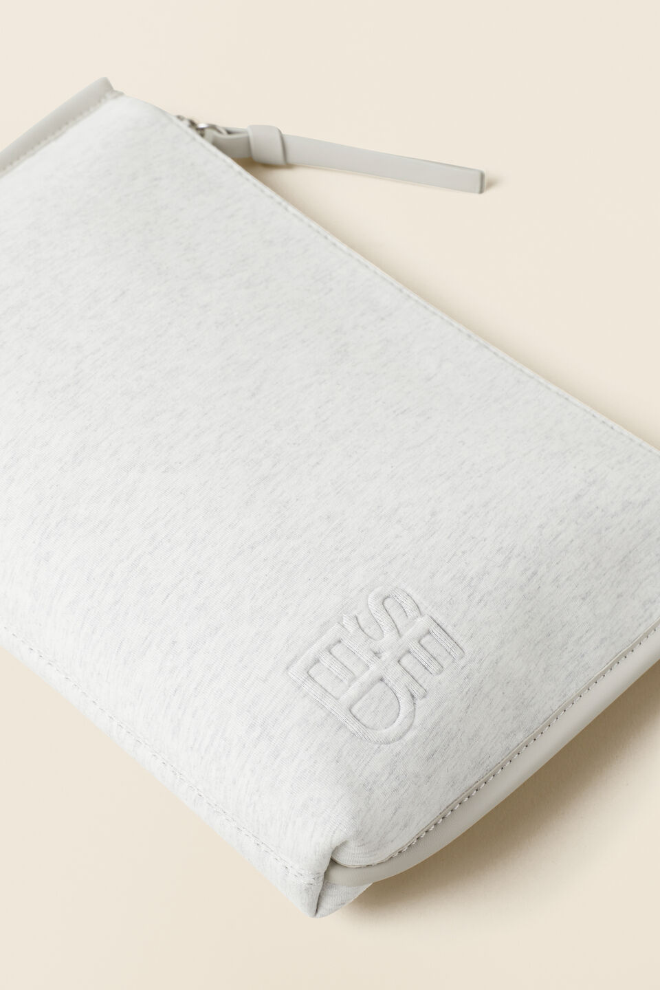 Seed Logo Jersey Pouch  Light Grey Marle