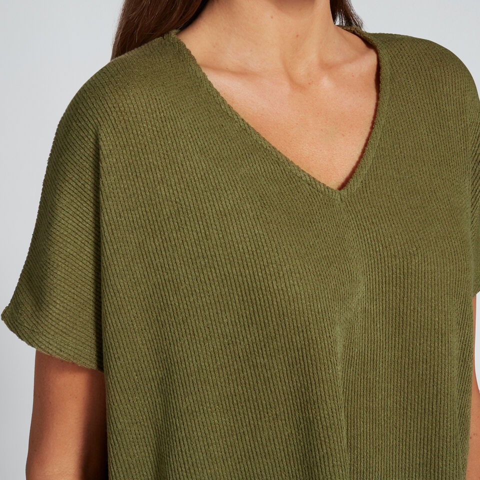 V-Neck Textured Tee  