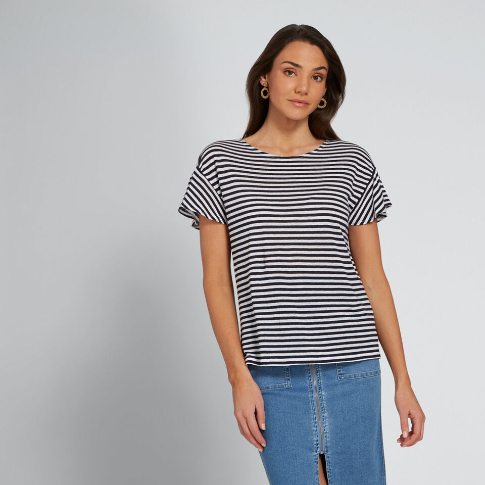 Gathered Sleeve Tee  