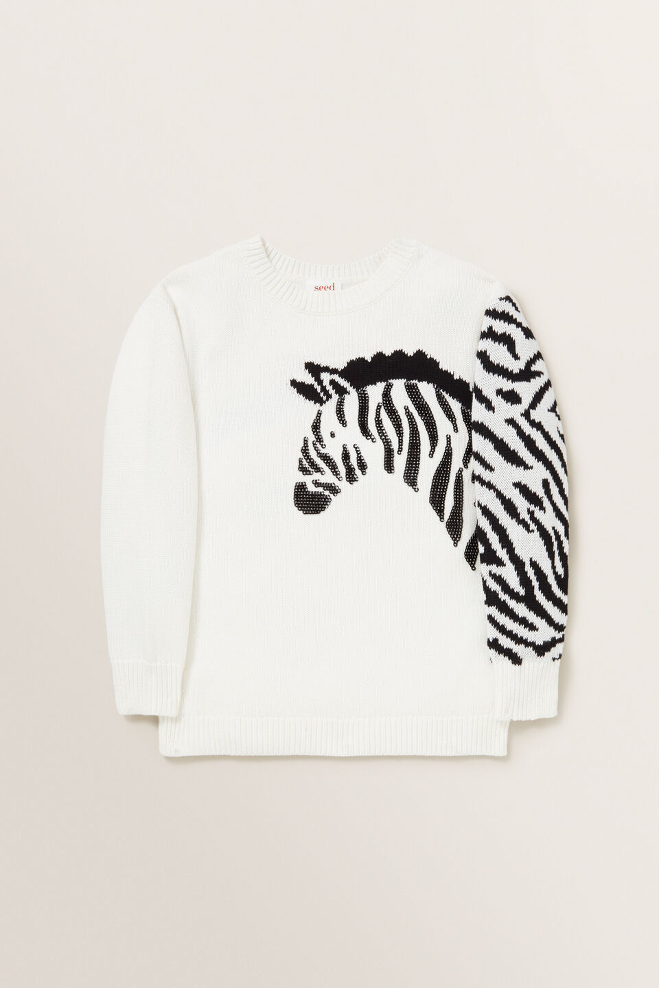 Zebra Sequin Sweater  