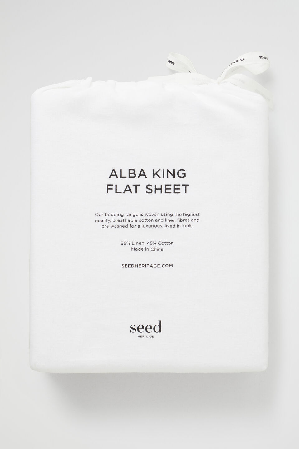 Alba Queen Flat Sheet  White