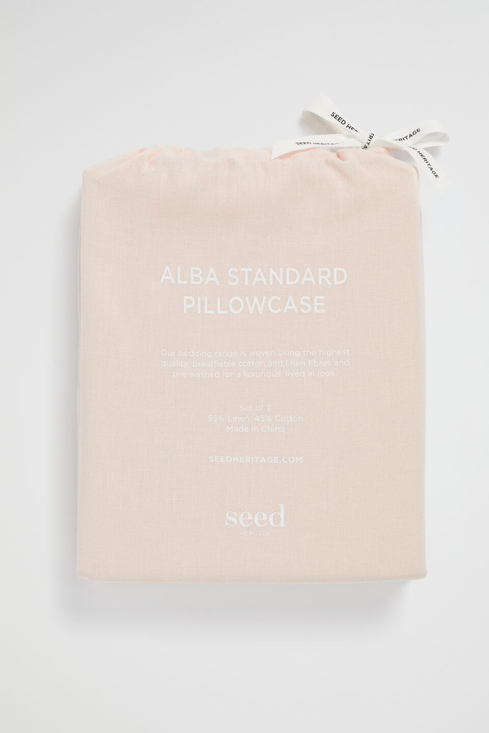 Alba Standard Pillowcase  Blush