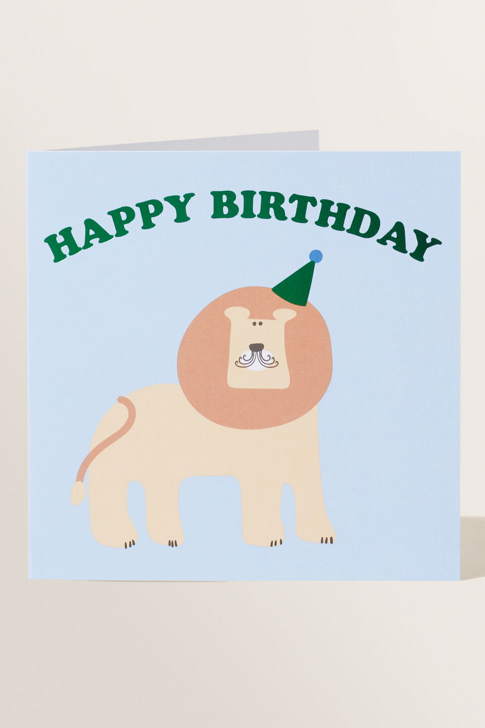 Large Lion Happy Birthday Card  Multi