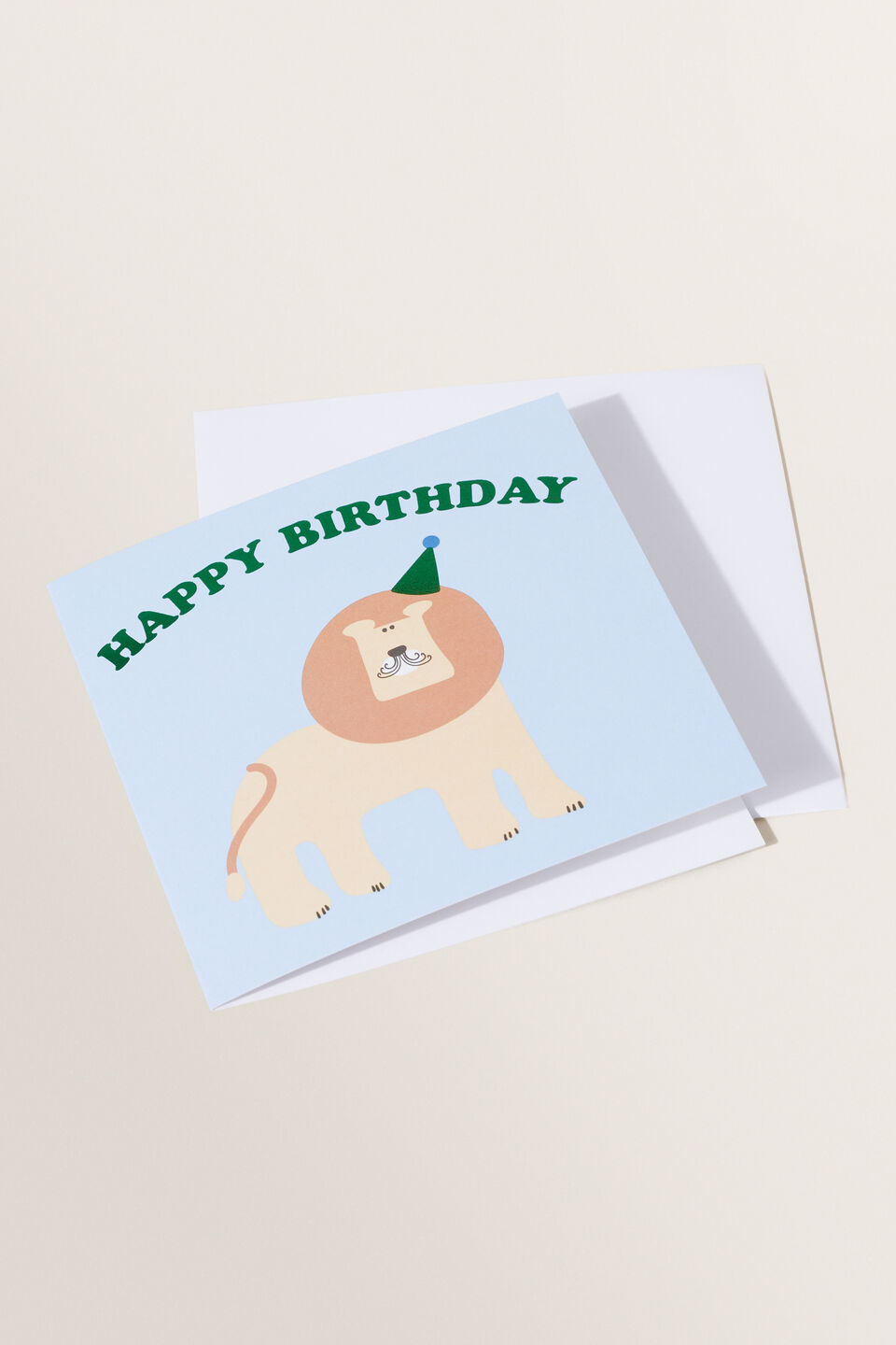 Large Lion Happy Birthday Card  Multi