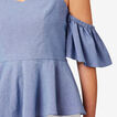 Fitted Cold Shoulder Top    hi-res