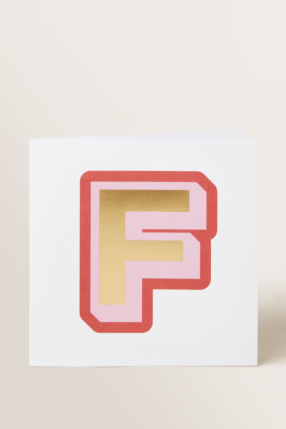 Large Red Letter Card  F