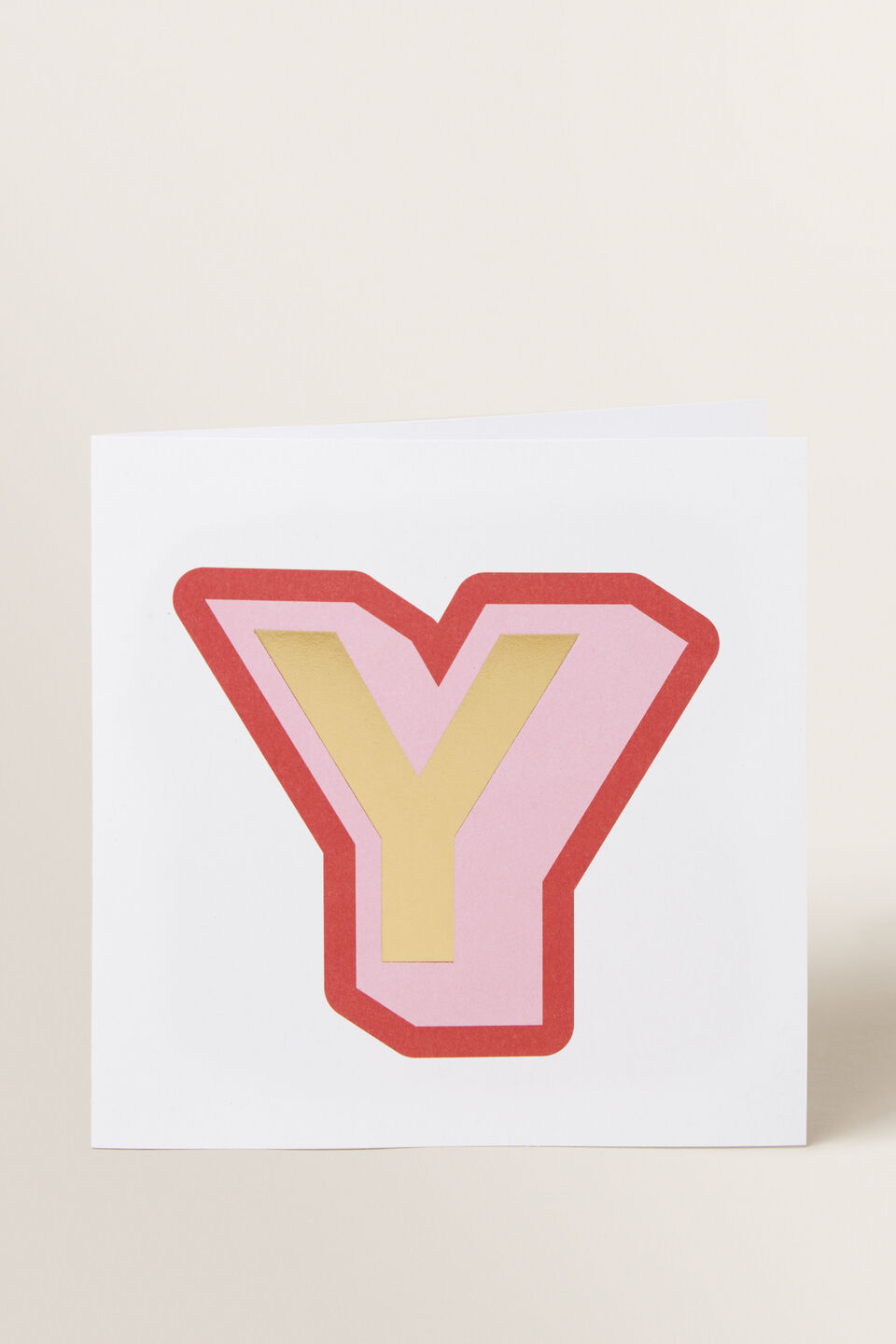 Large Red Letter Card  Y