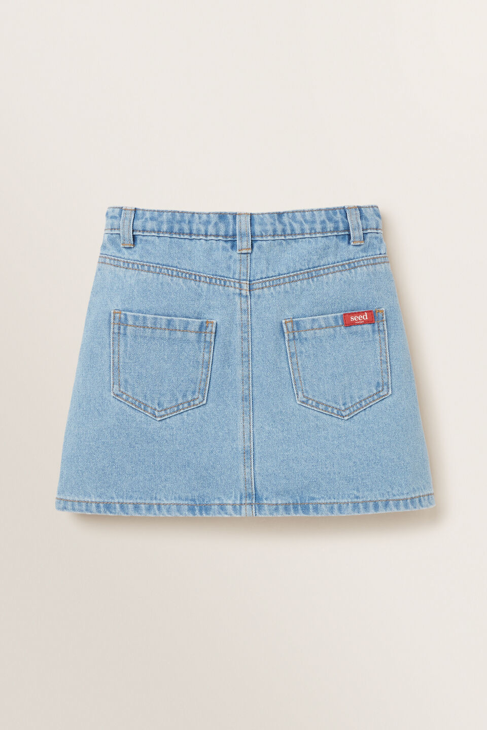 Button Denim Skirt  