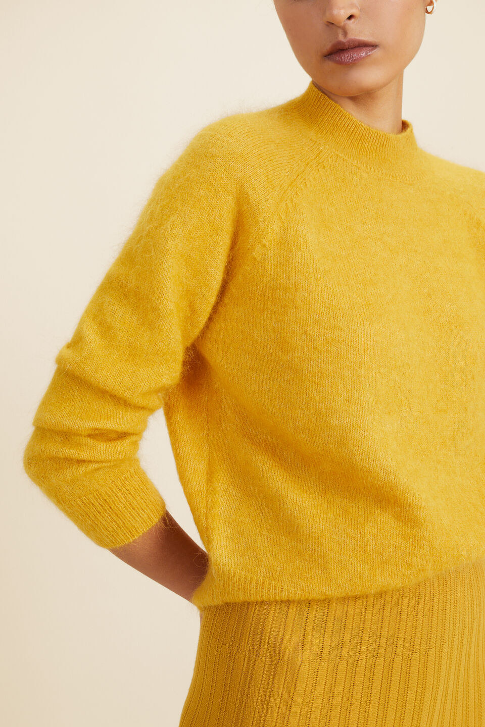 Mohair Blend Sweater  Turmeric