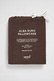 Alba Euro Pillowcase  Chocolate  hi-res