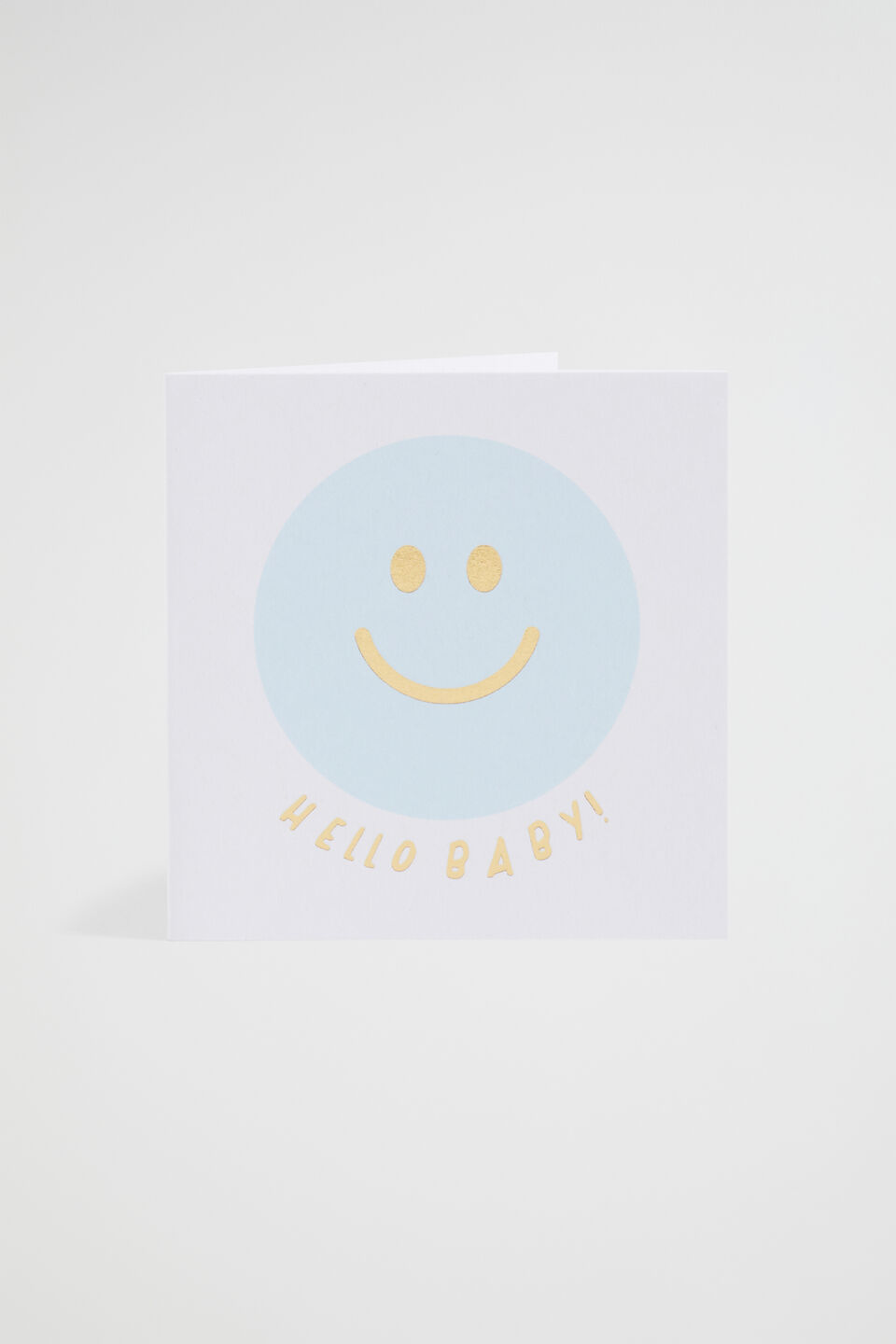 Small Smiley Hello Baby Card  Multi