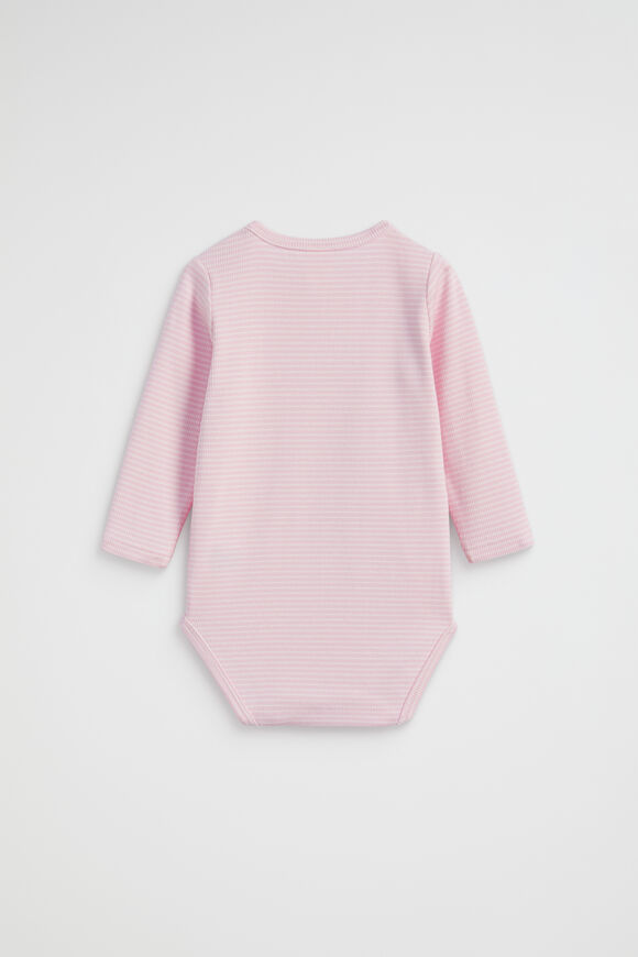 Core Rib Logo Bodysuit  Posie Stripe  hi-res