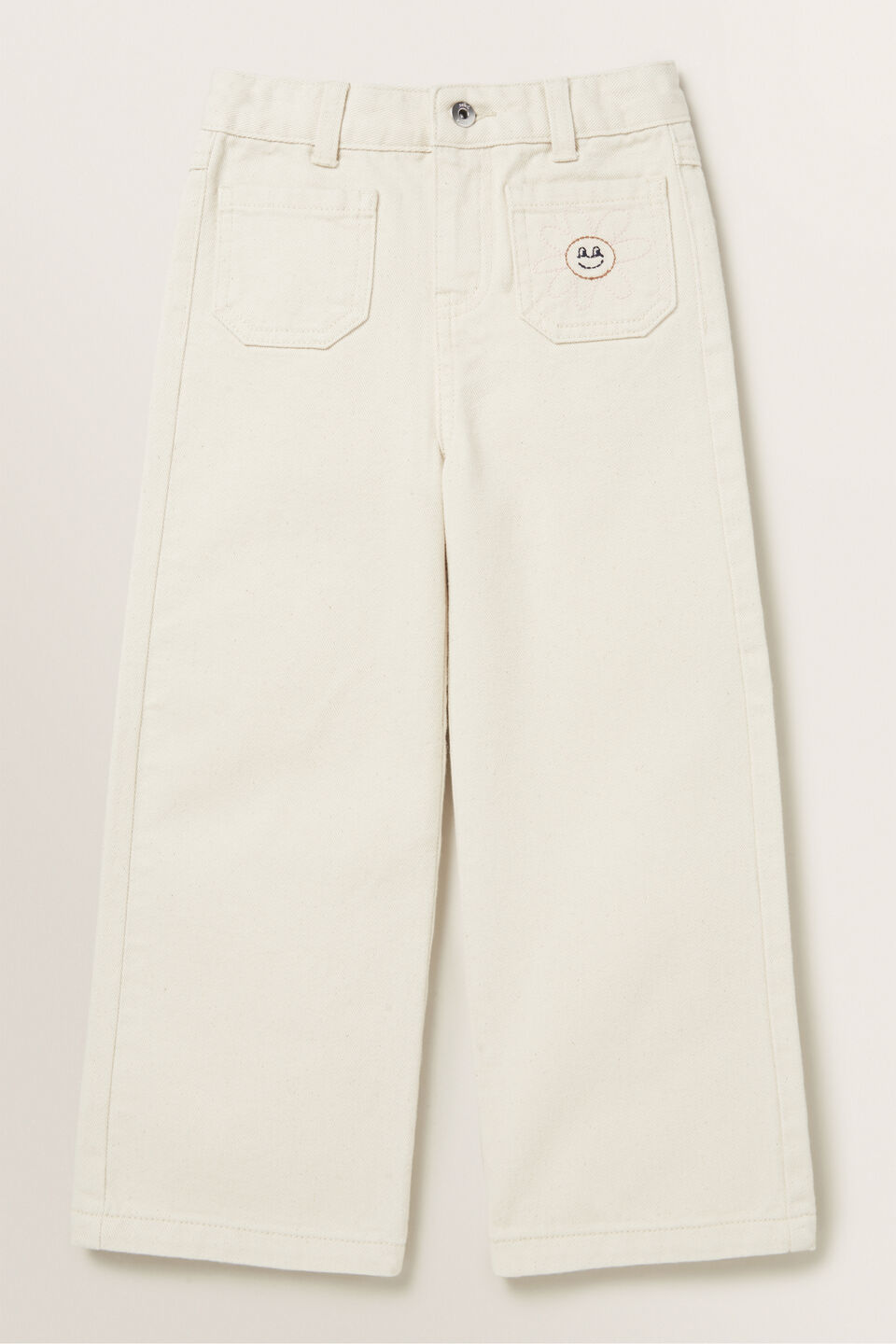 Wide Leg Jean  Oat Wash