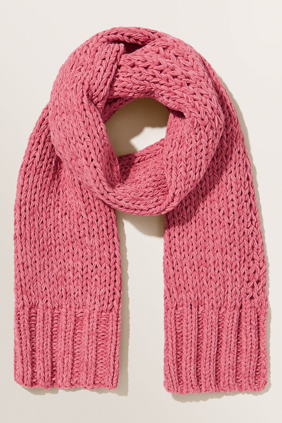 Chunky Chenille Scarf  Berry