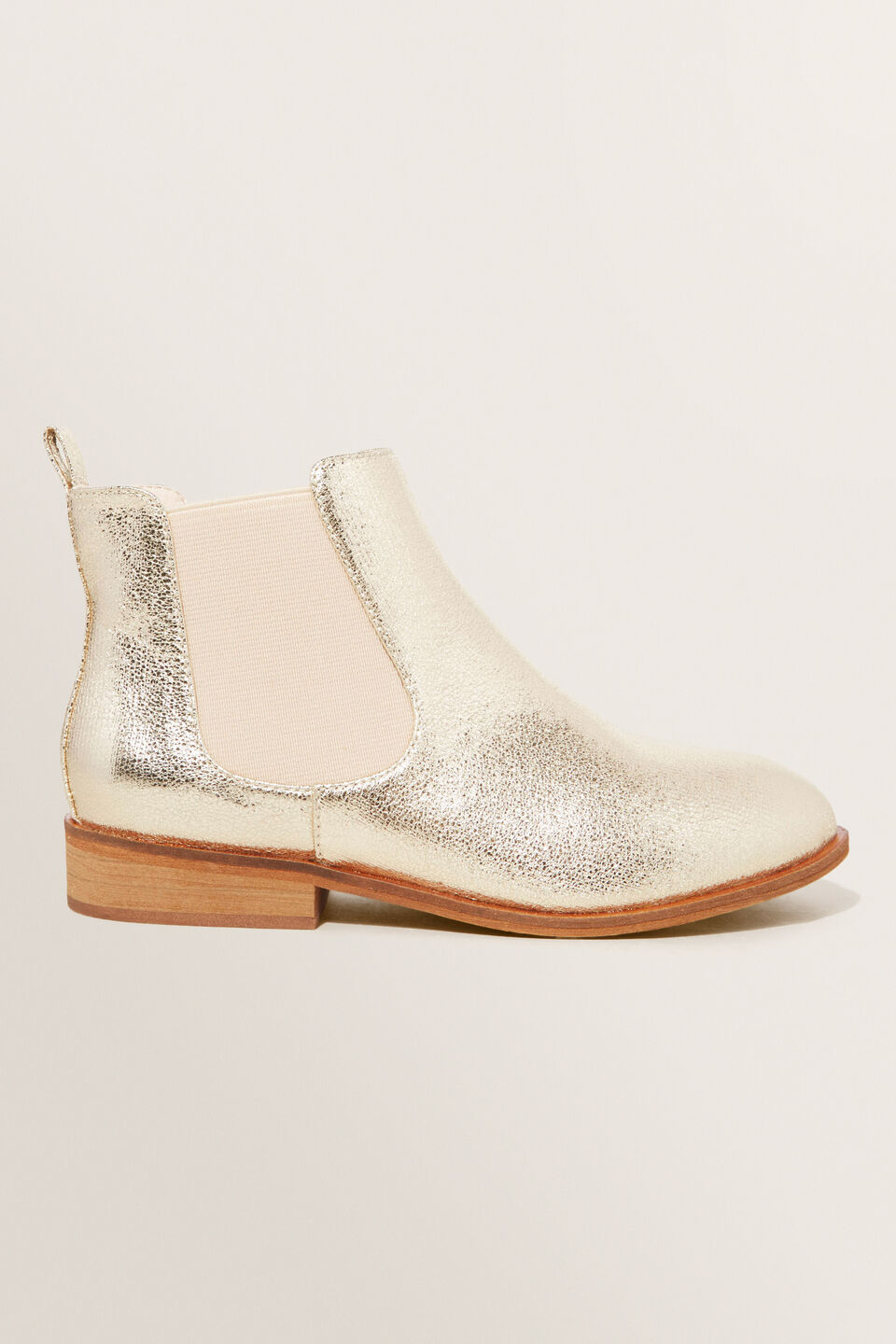 Gold Chelsea Boot  Gold