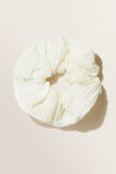 Textured Scrunchie  French Vanilla  hi-res
