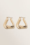 Twisted Triangle Hoop  Gold  hi-res