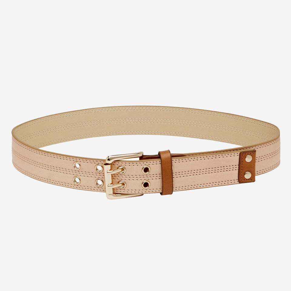 Stitched Eyelet Belt  