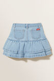 Double Frill Denim Skirt  Classic Wash  hi-res